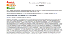 Desktop Screenshot of afll.com